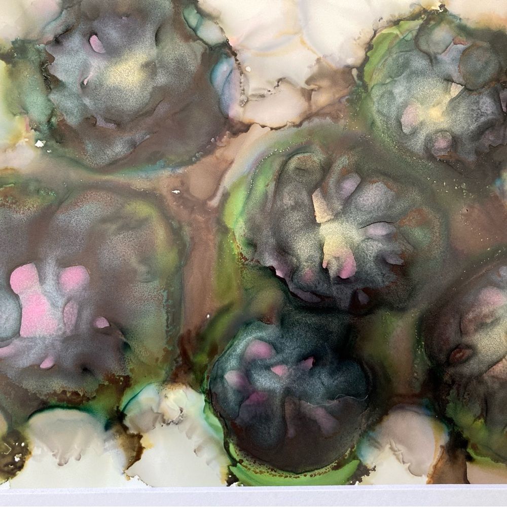 New Original Signed Artwork Alcohol Ink on Paper - Picture 3 of 6